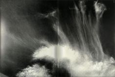 black and white photograph of clouds in the sky