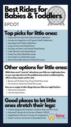 the best rides for babies and toddlers info sheet