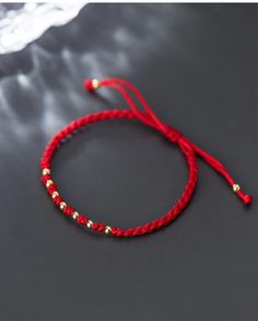 Red Thread / Red String Bracelet | Harvest Retreats Store Gold Knot Bracelet, Amulet Bracelet, Rope Bracelets, Good Luck Bracelet, Red String Bracelet, Thread Bracelets, Diy Bracelets Easy, Diy Bracelet Designs, Red String