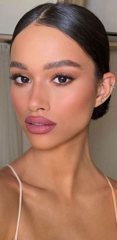 3. Soft Makeup & Rosy Pink Matte Lips Spring is fast approaching, the weather is getting warmer. We will spend time outside more and it’s... Makeup Cantik, Mekap Mata, Light Makeup Looks, Formal Makeup