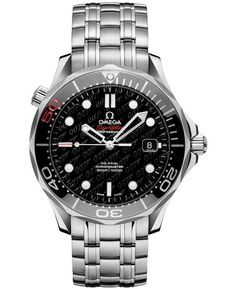 Omega James Bond 50th Anniversary Luxury Formal Watches With 10atm Water Resistance, 007 Logo, Omega Seamaster 007, Omega Seamaster James Bond, Omega Seamaster Diver 300m, Omega Seamaster 300, Omega Man, 007 James Bond, Omega Seamaster Diver