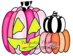 three pumpkins with sunglasses on top of them and the words happy halloween written below