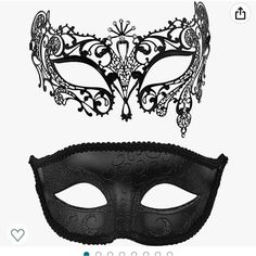 Black Never Worn Masquerade Masks Mardi Gras Prom, Mens Mask, Prom Mask, Black Zombie, Mask Carnival, Luxury Mask, The Woman In Black, Masquerade Ball Mask, Cosplay Fashion