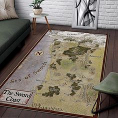 The Sword Coast Dungeons  Dragons Map Rug Carpet All Over Print Logo Custom Area Rug Carpet Full Sizes Home Living Rug Carpet Decor available in T-shirt, hoodie, tank top, longsleeve, multi color and size S M L XL XXL 3XL 4XL 5XL. Shipping from the US. Easy 30 day return policy - Shop now! 6.1-ounce, 100% cotton .Double-needle neck, sleeves and hem; Roomy Unisex Fit. Ash is 99% cotton, 1% poly; Sport Grey is 90% cotton, 10% poly; Dark Heather is 50% cotton, 50% polyester .Decoration type: Digita The Ring Movie, Ring Movie, Map Rug, Lord Of The Ring, Middle Earth Map, Earth Map, Carpet Decor, Custom Area Rugs, Forgotten Realms