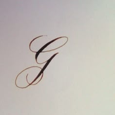 the letter g is written in cursive writing