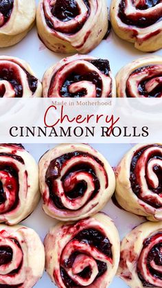 Cherry pie cinnamon rolls before being baked. Filled Dessert Recipes, Cherry Pie Cinnamon Rolls, Sourdough Cherry Rolls, Cherry Filling Recipes Canned, Sellable Food Ideas, Dessert Recipes Cinnamon Rolls, Friends Giving Dishes, Crazy Cinnamon Rolls, Cherry Sourdough Recipes