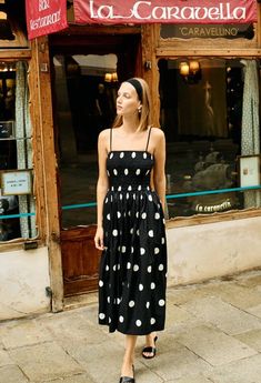 Mael Smocked Polka Dot Midi Dress – Ciao Lucia Ciao Lucia, Polka Dot Midi Dress, White Evening Dress, Satin Evening Dresses, Dresses Xxl, Cotton Midi Dress, Polka Dress, Sweater Sale, Evening Dresses Long