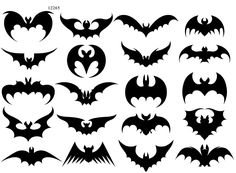 the batman symbol is shown in black and white, with different shapes to choose from