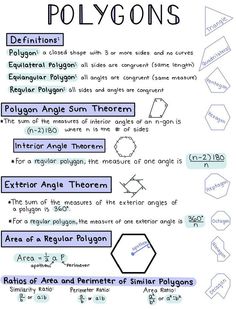 an image of polygons and their properties