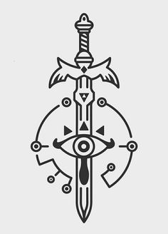 Sleeve Drawings Tattoo, Sheikah Eye Tattoo, Gaming Tattoo Designs, Zelda Flash Tattoo, Mastersword Zelda Tattoo, Link Drawing Easy, Zelda Cricut, Zelda Line Art, Totk Tattoo