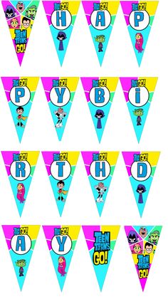 the powerpuff girls birthday party bunting banner printables - set of 10