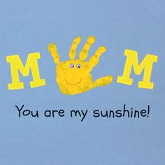 a child's t - shirt with the words you are my sunshine painted on it