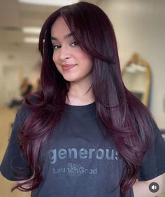 Deep Berry Hair Color, Burgundy Cherry Hair, Dark Burgundy Purple Hair, Burgundy Violet Hair, Deep Burgundy Hair Color Chocolate Cherry Dark Brown, Hair Colour For Fair Skin Tone, Chocolate Burgundy Hair, Red Plum Hair, Sultry Hair