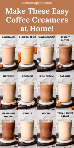 different types of coffee creamers and how to make them