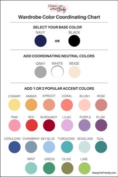 Wardrobe Color Coordinating Chart Wardrobe Color Guide, Organize Shoes, Classy Yet Trendy, Shoes Fall, Capsule Closet, Mode Tips, Fashion Capsule Wardrobe, Travel Capsule Wardrobe