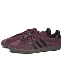 Adidas Suede Sneakers, Brown Sneakers With Three Stripes And Round Toe, Brown Sneakers With Three Stripes Branding, Brown Sporty Sneakers With Three Stripes, Brown Casual Sneakers With Three Stripes, Sporty Brown Sneakers With Three Stripes, Casual Brown Sneakers With Three Stripes, Maroon Shoes, Insole Design