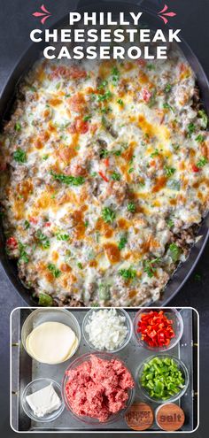 the casserole is ready to be cooked in the oven and served with other ingredients