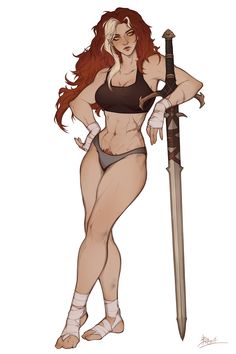 Barbarian Woman, Dungeons And Dragons Characters, Dnd Art, Character Poses, Female Character Design, Character Design References, Dnd Characters, Drawing Poses, Character Portraits