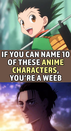 an anime character with the caption if you can name 10 of these anime characters, you're a web