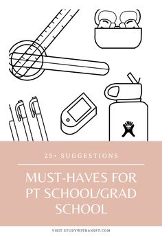 Med School Necessities, Pt Student Aesthetic, Lvn School Essentials, Physical Therapy Notes, Pa School Must Haves, Pa School Essentials, Physical Therapy Student Study, School Based Physical Therapy