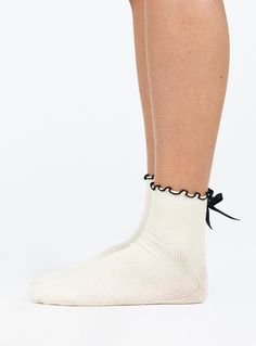 Crew socks 100% cotton Bow detail Lettuce edge cuff Good stretch Cute Socks Outfit, Socks Aesthetic, Pilates Socks, Women Crew Socks, Beachwear Fashion, Sequin Prom Dresses, Loafer Sneakers, Cute Socks, Buy Now Pay Later