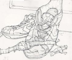 a drawing of a pair of shoes sitting on the floor