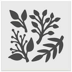 the crafter's workshop stencil set is shown with leaves