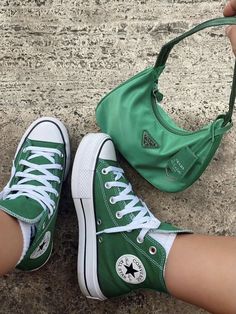 Converse Haute, Statement Sneakers, Nike Shoes Girls, Green Converse