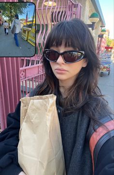 Long Hair Short Fringe, Brunette Fringe, Malina Weissman, Thick Bangs, Haircut 2024, How To Cut Bangs, Hairstyles For Layered Hair, Shag Hairstyles, Wolf Cut