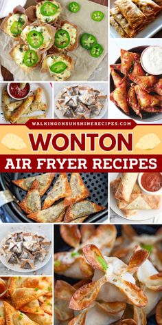 Discover the magic of Wonton Air Fryer Recipes! From tasty snack recipes to the best dessert recipes are sure to please. Try these almond cream cheese wontons, veggie wontons, caramel apple rolls, jalapeno poppers, and pizza egg rolls. They will delight your guests. Start cooking and enjoy! Wonton Air Fryer, Wanton Wrapper Recipes, Wonton Wrapper Recipes Appetizers, Pizza Egg Rolls, Apple Rolls, Almond Cream Cheese, Wonton Appetizers, Wonton Wrapper Recipes, Veggie Rolls