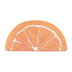 an orange slice on a white background