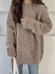 Style: Casual. Street

Color: Khaki.Beige

Fabric Content: Polyester. Chlorine

Fit Type: Loose fit

Neckline: Crew Neck

Sleeve Length: Long Sleeve Jumper Outfit, Beige Pullover, Camel Sweaters, Pullover Outfit, Cable Knit Jumper, Beige Fabric, Sweaters Online, Pullover Sweater Women, Beige Sweater