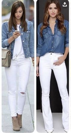 Summer Casual Dresses, White Pants Outfit, Outfits Con Jeans, Looks Jeans, Stylish Outfits For Women Over 50, Look Jean, White Jeans Outfit, Elegante Casual, Mode Casual