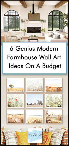 6 Genius Modern Farmhouse Wall Art Ideas On A Budget - Travel, Landscape, Abstract Printable Art

*Shop NLS Design Directly on Etsy
Travel & Nature Watercolors: https://nlsdesign.etsy.com 
Abstract & Abstract Landscape Acrylics: https://nlsdesignabstracts.etsy.com 

*Sign up for our email list at www.nlsdesignllc.com to get 15% off your Etsy order.*

#nlsdesign #nlsdesignllc #modernfarmhouse #budgetdecorating #cheapdecor #interiordesigner #diyart #printableart #wallart #farmhousedecor #artwork Rustic Chic Wall Decor, Modern Farmhouse Wall Art, Art Collab, Chic Wall Decor, Gallery Wall Bedroom, Rustic Living Room Furniture, Farmhouse Architecture, Modern Rustic Living Room, Contemporary Barn