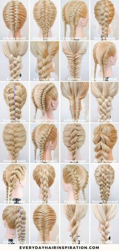 Easy Braids For Beginners, Braid For Beginners, Braids For Beginners, How To Braid, Different Braids, Braiding Your Own Hair, Messy Bob, Beautiful Braided Hair, Cool Braid Hairstyles