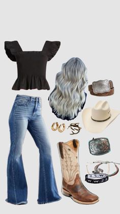 Country Western Outfits, Country Outfits Women, Cute Cowgirl Outfits, Casual Country Outfits, Cowgirl Style Outfits, Southern Outfits, Country Style Outfits, Western Wear Outfits, Cute Country Outfits