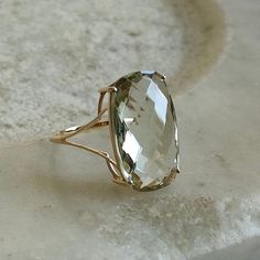 Natural Green Amethyst Ring, 14K Solid Yellow Gold Green Amethyst Ring, February Birthstone Ring, Prong Ring, Cushion Ring, Christmas Gift - Etsy Large Stone Ring, Big Gemstone Rings, Large Gemstone Rings, Unique Gemstone Rings, Big Stone Rings, Antique Amethyst Ring, Gemstone Rings Unique, Rough Gemstone Ring, February Birthstone Ring