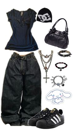 Cute Outfits For School, Cute Fit, Gothic Outfits, Airport Outfit, Dream Clothes