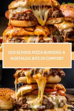 Old School Pizza Burgers: A Nostalgic Bite of Comfort Bacon Meals, Pizza Burgers Recipe, Old School Pizza, Making Burger Patties, Homemade Hamburger Patties, School Pizza, Sliders Recipes, Yummy Sandwiches, Juicy Burgers