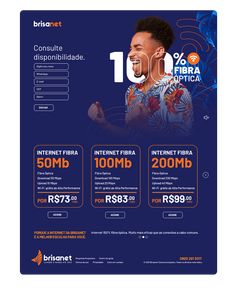 an advertisement for the internet network, which is designed to look like a man laughing