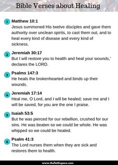 the bible verses about healing