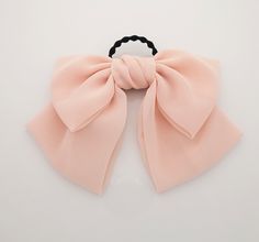 Hair Pony, Diy Hair Scrunchies, Hair Acessories, Chiffon Bow, Bow Ponytail, Hair Tie Accessories, Big Hair Bows, Bow Barrette, Hair Elastic