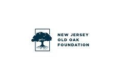 the new jersey old oak foundation logo is shown in blue and white, with an image of a tree on it