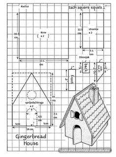 a birdhouse is shown with measurements for the roof