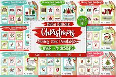 the mega bundle christmas money card printables