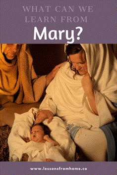 a woman and child laying in bed with the words what can we learn from mary?