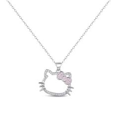 Sanrio Kawaii Necklace Anime Character Hello Kitty Y2K Pearl Pendant Cartoon Sweet Accessory Card Necklace Hello Kitty, Hellokitty Necklace, Hello Kitty Accesorios, Hello Kitty Pandora, Hollow Kitty, Anime Crystal, Hello Kitty Necklace, Kawaii Necklace, Hello Kitty Y2k