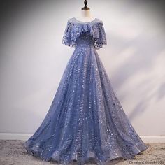 Sparkly Ball Gown, Graduation Party Dress, Gown Graduation, Party Dress Formal, Sparkle Prom Dress, Blue Evening Gowns, Graduation Party Dresses, Prom Dresses Long Lace, Prom Dress Evening