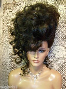 Halloween Vegas, Fun Wigs, Pretty Curls, Curly Afro Wig, Kanekalon Hairstyles, Teased Hair, Sleek Updo, Remy Human Hair Wigs, Short Hair Wigs