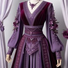 Midevil Outfits Female, House Of The Dragon Dresses, Bg3 Outfits, Westeros Fashion, Manhwa Pfp, Comic Painting, Digital Wardrobe, Snowflakes Falling, Fantasy Design